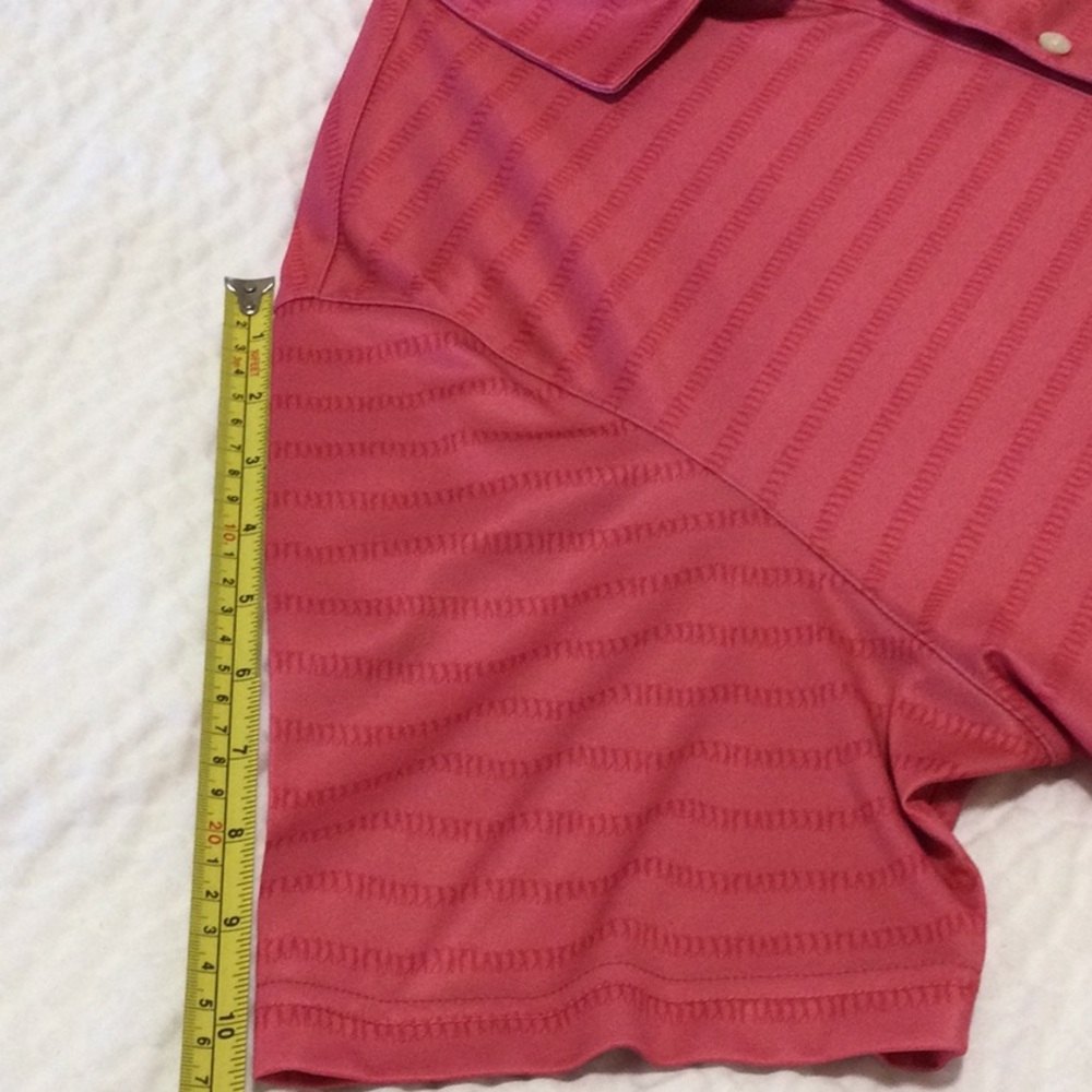 (2) Like New Men's Blue and Coral Striped Golf ⛳️ Greg Norman Polo Shirts - Picture 13 of 16